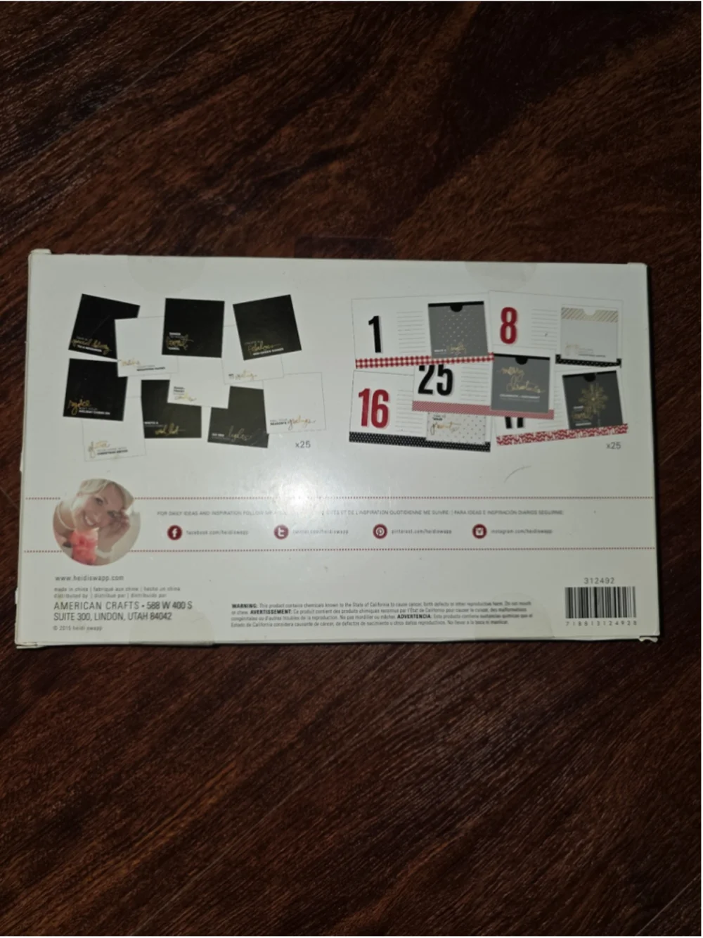 FINAL MARKDOWN Heidi Swapp Christmas countdown calendar NEW‎
